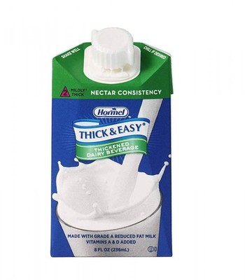 Hormel Thick/Easy Thickened Dairy Beverage Milk Nectar Consistency 8oz Carton 27