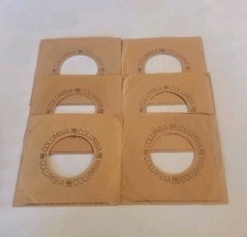 45 RPM 7" RECORD SLEEVES CO. SLEEVE 6 PACK SEE PHOTOS Columbia Records SLV355