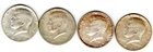 1966 67 68 69 Kennedy Half Dollars 40% Silver Circulated Coins 4 Coins