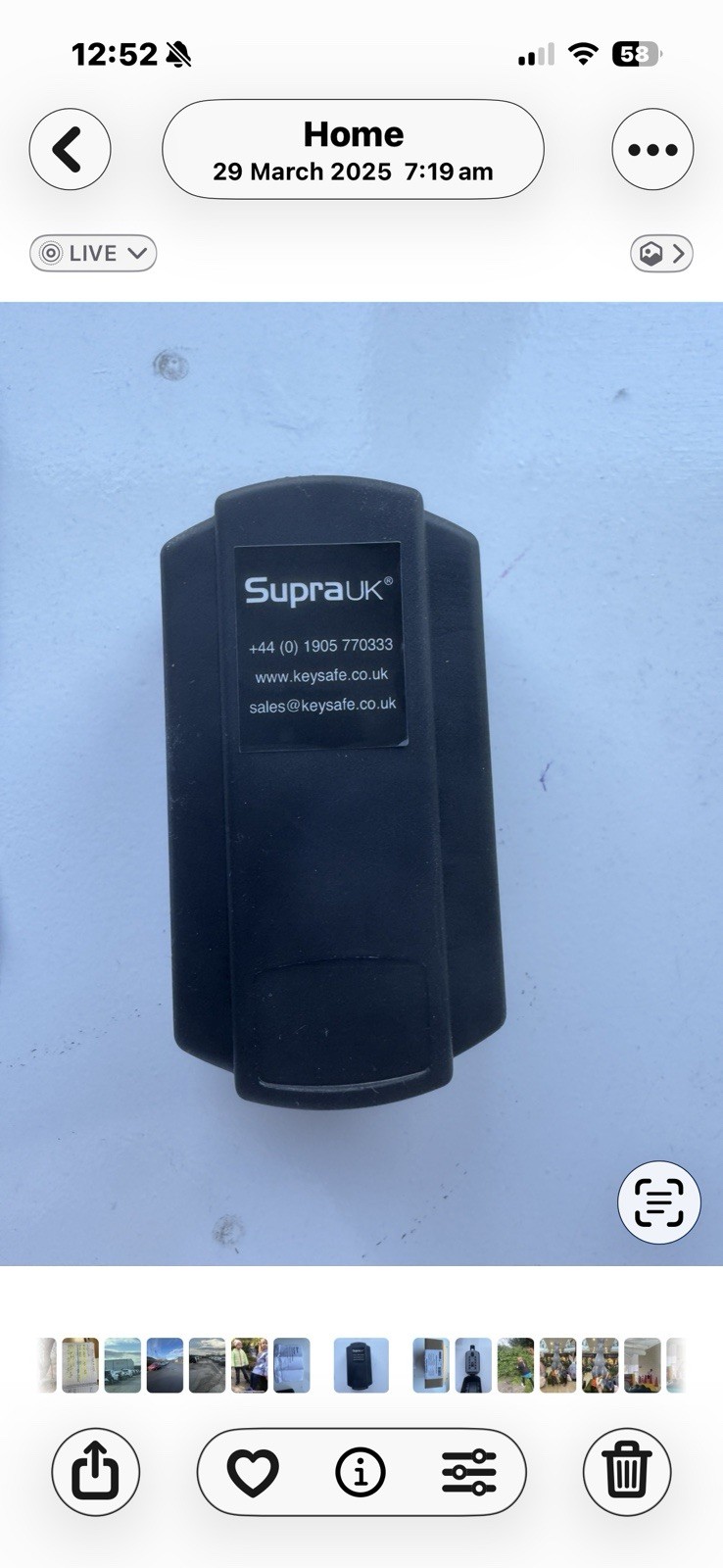 Supra Key-Safe Pushbutton Combination Key Box Access Point