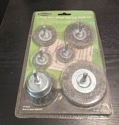 WARRIOR 6 PCA WIRE WHEEL And CUP BRUSH SET