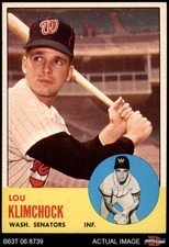 1963 Topps #542 Lou Klimchock Senators 7 - NM