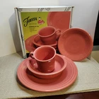 Fiestaware 4-pc 831 335 "Flamingo" Retired Color ~ NEW IN BOX (RARE) Fiesta
