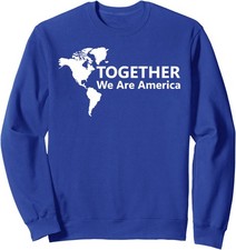 Sudadera Together We Are America Map Pride unisex cuello redondo
