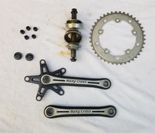 BLACK SUGINO MAXY CROSS 170MM CRANKS , PRO NECK 41T TANGE CR-MO BOTTOM BRACKET 