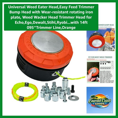 #ad Efficient Weed Wacker Head with 14ft Line amp; Rotating Iron Plate Versatile Use $50.39