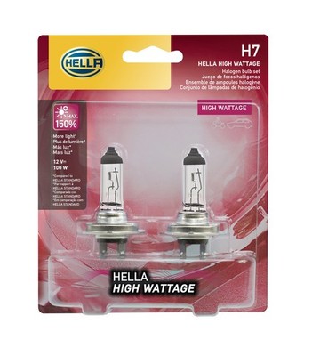 HELLA 100W High Wattage Vehicle Light Bulbs Off Road Use Long Life Twin Pack