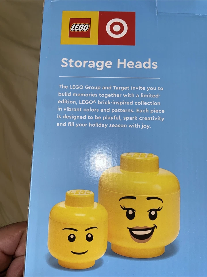 LEGO X Target Storage Head Large 8" Wide Small Exclusive 2 Heads. Rare - Image 3 of 3