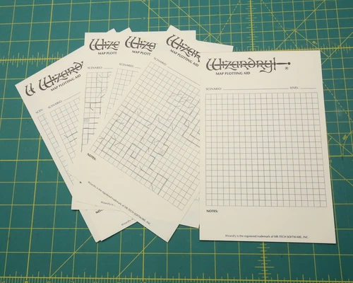Wizardry Proving Grounds of the Mad Overlord - Map Plotting Aid Only 9 Blank