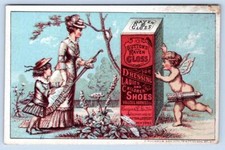 BUTTON'S RAVEN GLOSS SHOE DRESSING*CUPID*CHERUB*QUIVER*ARROWS*SCHLEGEL LITHO