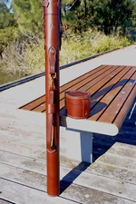 FLY FISHING  CLASSIC LEATHER CASE for FLY ROD and REEL CASE