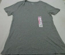NWT Eddie Bauer Womens Scoop Neck T-Shirt-Heather Steel Gray  SMALL MSRP- 25