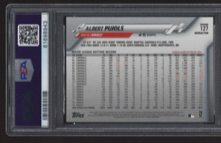 2020 TOPPS CHROME #127 ALBERT PUJOLS PSA 9 MINT X-FRACTOR