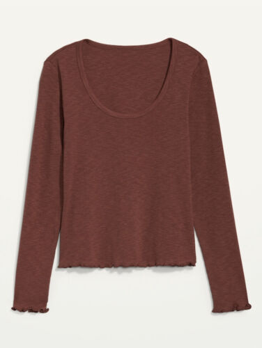Old Navy Women’s Size XXL ~ Slim Fit Long Sleeve Rib Knit Tee T-Shirt - Picture 4 of 6