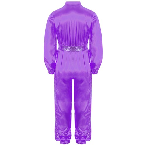 Girls Jumpsuit Hip-hop Romper Dance Bodysuits Street Outfits Xmas Costume Show - Picture 39 of 71