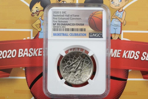 2020 50c Basketball Hall of Fame Kids Set First Enhanced Finish OGP SP70 NGC
