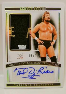 MILLION DALLOR MAN TED DIBIASE #8 /10 AUTO PANINI WWE NATIONAL TREASURES 2024