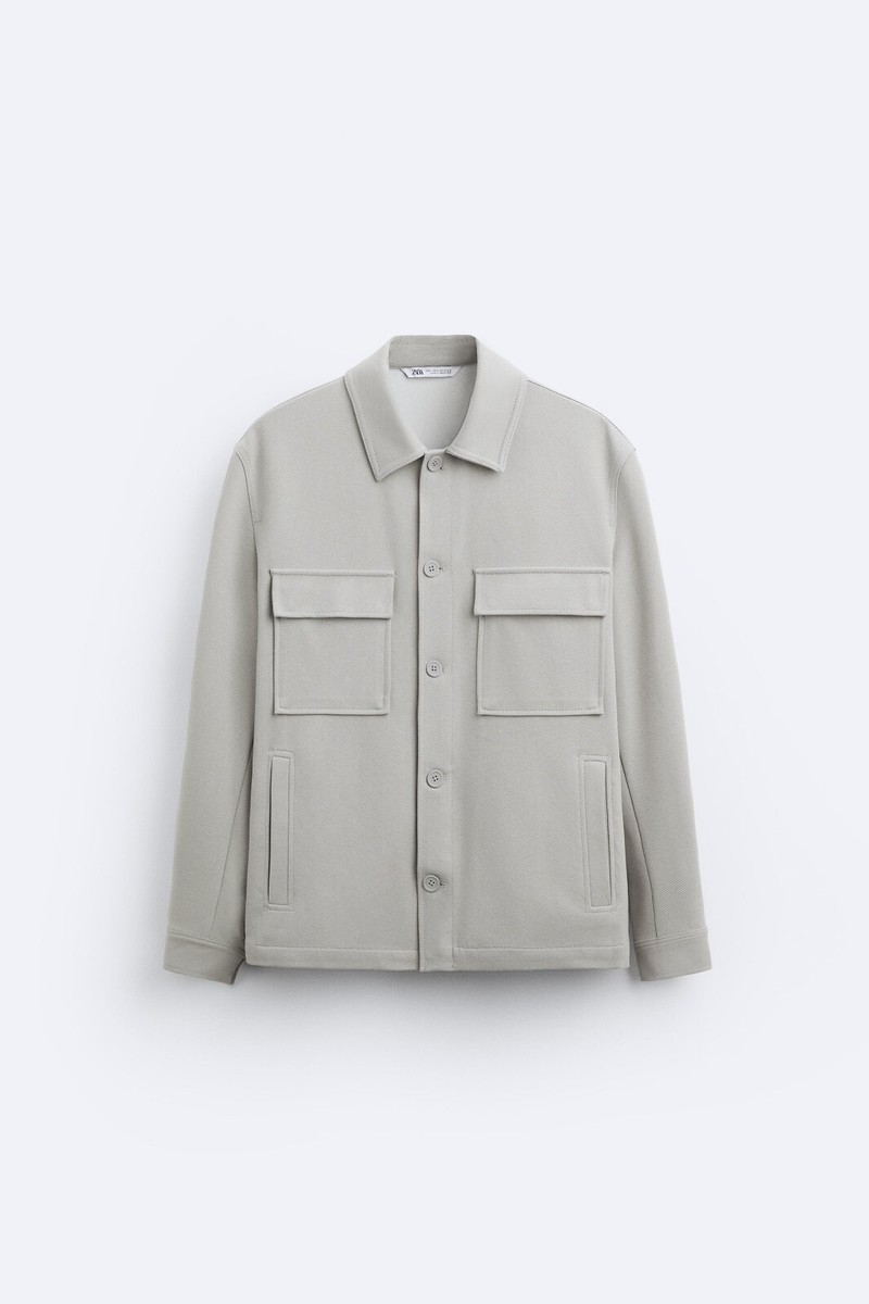 New Zara Pocket Overshirt Jacket S 0706/431 Grey coat New Zara Pocket Overshirt Jacket S 0706/431 Grey coat