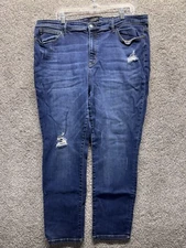 Judy Blue Slim Fit Distressed Jeans 3XL Style JB82104DK Dark Wash Stretchy 40x28