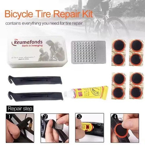 14 pieces Bicycle Puncture Repair Kit Cycle Inner Tube Portable Patch Glue Kit - Picture 2 of 24