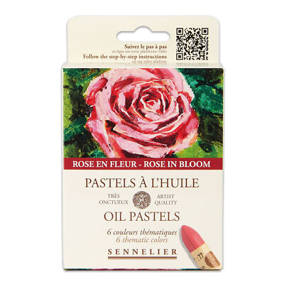 Sennelier Oil Pastels Kartonset - Rose en fleur - mit 6 Ölpastellen N132519.64