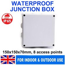 JUNCTION BOX CASE IP65 WATERPROOF WEATHERPROOF WHITE FOR OUTDOOR ELECTRIC CCTV