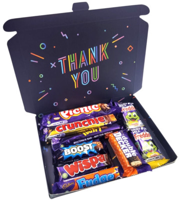 Cadbury Chocolate Freddo Twirl Boost Sweet Gift Box Hamper Thank You ...