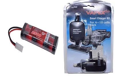 Rechargeable Battery Pack & Charger 7.2v 2500mah Ni-MH Tamiya Vapextech