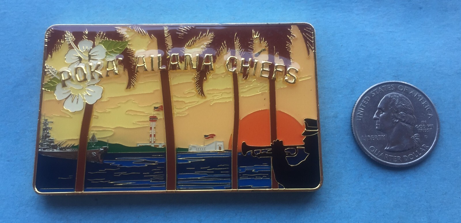 US NAVY CHALLENGE COIN FORD ISLAND PEARL HARBOR, HAWAII CHIEF'S MESS CPO FY-17-image