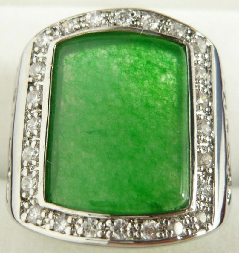 Винтажное инкрустированное агатом бирюзовое нефритовое кольцо для мужчин унисекс модная бижутерия подарок - Изображение 3 из 4