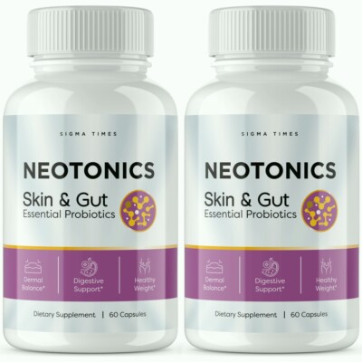 Neotonics Skin & Gut, Neotonics Skin Gut Probiotics, Neptonics Reviews - 2 Pack