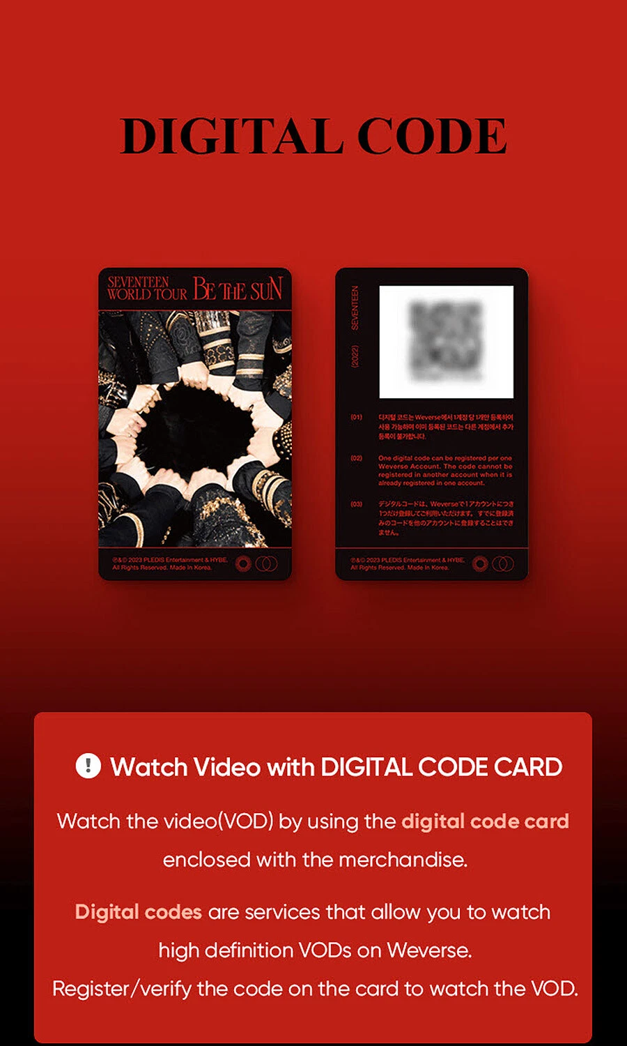 SEVENTEEN WORLD TOUR [BE THE SUN] SEOUL [DVD/DIGITAL CODE/DIARY]+