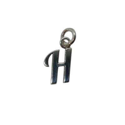 Sterling Silber Anhänger Charm Buchstabe H massiv Handarbeit gepunzt 925 nickelfrei