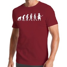 Evolution Pirat T-Shirt - Freibeuter Seeräuber Korsar Wasser Boot