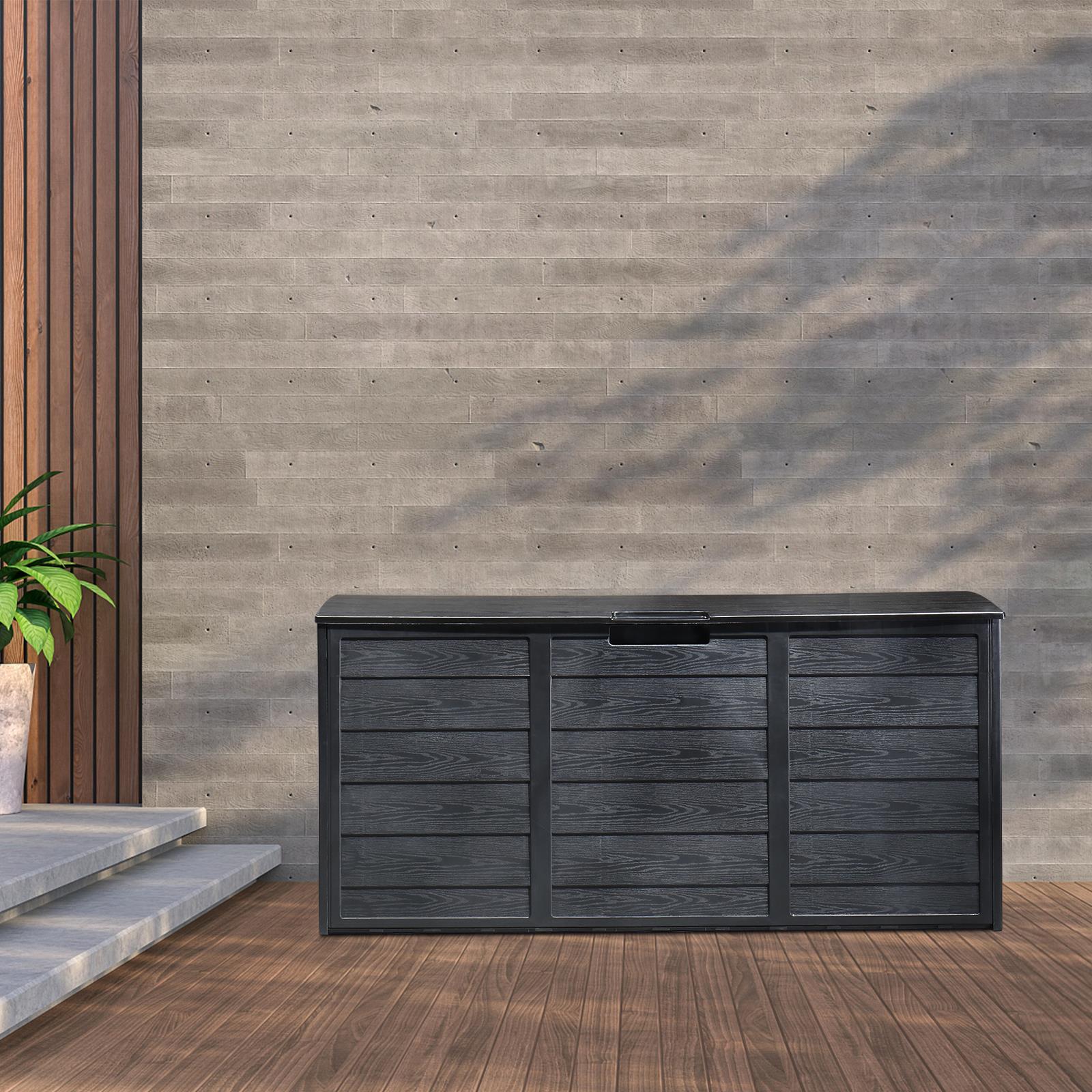 75 Gal UV Resistant Resin Deck Box Outdoor Storage Box for Patio