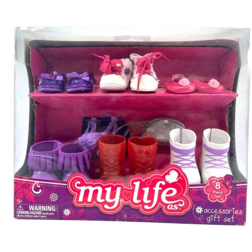 My Life As Accessories coffret cadeau pour poupée 18 pouces, 6 paires de chaussures, 2 sacs à main - Photo 1/11