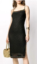  CHRISTIAN DIOR by JOHN GALLIANO  F/W 2001 Bead Embroidered Knit Slip Dress