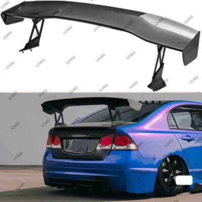 For HONDA Civic FD2 JS Style Partial Carbon Fiber Rear GT Spoiler 140cm Length