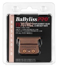 BaByliss PRO FX707RG2 Replacement T-Blade 2.0mm Deep Tooth - Rose Gold Barber