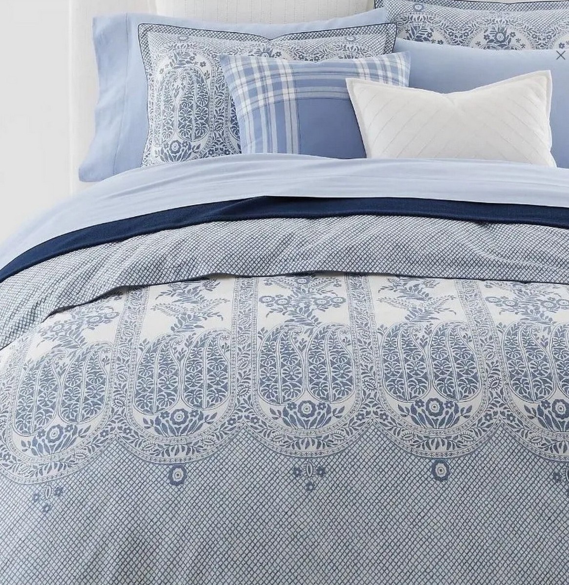 Ralph Lauren Queen size 布団 Lauren Ralph Lauren Full/Queen Wakefield Paisley Blue 3PC