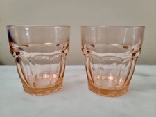 Bormioli Rocco Rock Bar Stackable Rocks Glasses, Set Of  2 Blush Light Pink 9 Oz