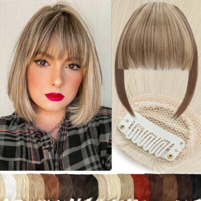 S-NOILITE One Piece REAL Natural Fringe Bangs Clip In Hair Extensions Real Thick as Human