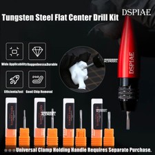 DSPIAE Aluminum Clamping Handle Precision Steel Flat Center Micro Modeling Drill