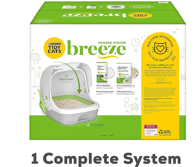 Purina Tidy Cats 16868 Breeze Hooded Cat Litter System for sale
