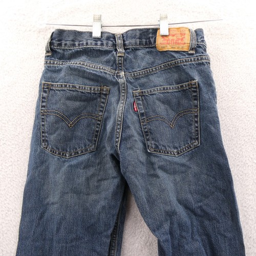 Levis 550 Jeans Boys Size 14 Reg 27x27 Regular Straight Blue Cotton Denim Pants - Picture 10 of 11