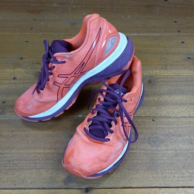 ASICS GEL-Nimbus 19 Running Sneakers Shoes Orange Purple Womens T750N Sz 6.5