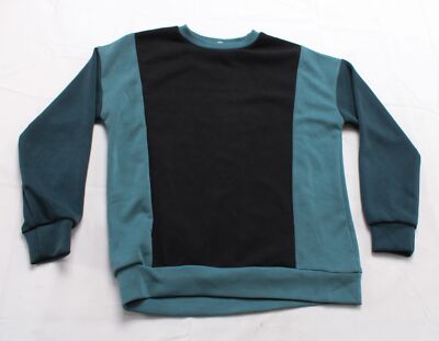 Tottini Girl's Crew Neck Scuba Color Block Pullover Top AR8 Size 8 NWT 