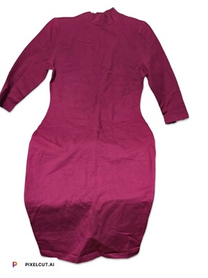 slim fit dress slacks Long Sleeve Belted Midi Knit Sweater Dress main image 1