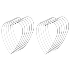 12Pcs Metal Dream Catcher Rings,Heart Floral Wreath Silver Tone,8"