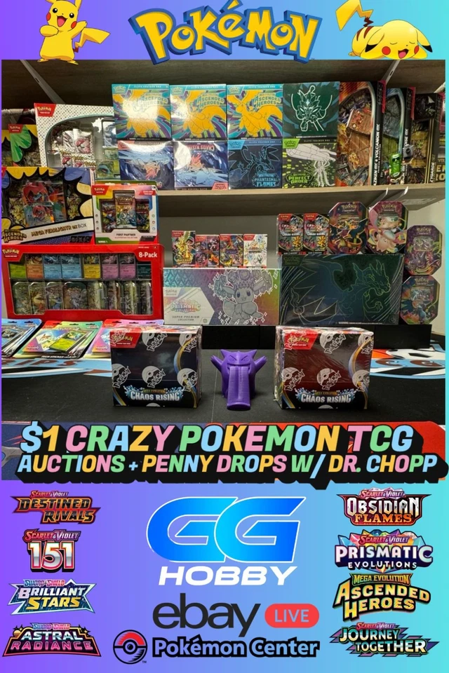 $1 POKEMON TCG SEALED AUCTIONS W/ DR.CHOPEMALL
